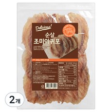 해맑은푸드 조미 순살 아귀포 대, 300g, 2개