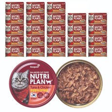 고양이 간식 캔-추천-동원 뉴트리플랜 고양이 간식캔 160g, 흰살참치 + 닭가슴살 혼합맛, 24개입