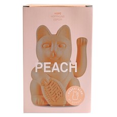 DONKEY LUCKY CAT 招財貓 - 蜜桃橘色 15cm, 桃橘色
