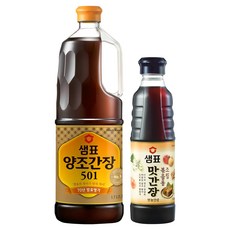 샘표 양조간장 501 1.7L + 맛간장 500ml 세트, 1세트 2.2L, 1세트