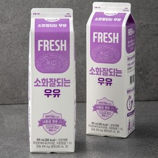 푸르밀 소화가 잘되는 우유, 900ml, 2개