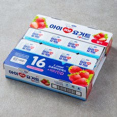 풀무원다논 아이러브 요거트컵 딸기, 80g, 16개입