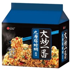 維力 大炒一番 九層塔蛤蜊風味麵 85g, 4包