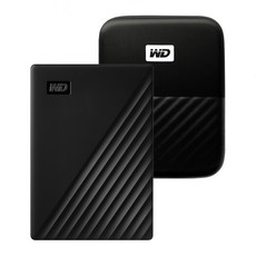 WD My Passport 휴대용 외장하드 + 파우치, 4TB, 블랙