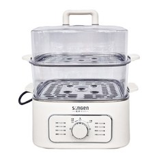 SOnGEn 松井 多功能雙層蒸煮鍋/電火鍋/電蒸鍋/美食鍋/料理鍋, 9.3L大容量, 全景可視, 食品級材質, 防乾燒保護, SG-1011MS W