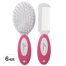 드림베이비 아동용 디럭스 아기머리빗세트 F328, 핑크, 6세트