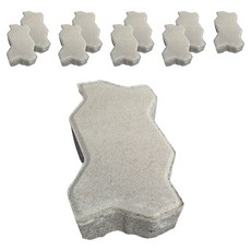 WITH BLOCK互扣式U型厚度60T人行道磚, 無色, 10個