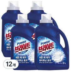 브라이트 액체세제 본품, 3L, 12개