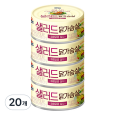 사조 샐러드 닭가슴살 매콤달콤 살사 통조림, 135g, 20개