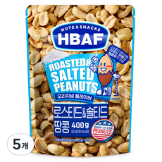 바프 로스티드 앤 솔티드 땅콩, 400g, 5개