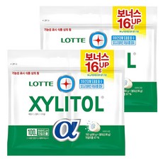 롯데자일리톨 알파 오리지날 리필, 102g, 2개