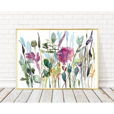 꽃수채화액자세트