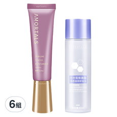AMORTALS 柔光煥顏持妝隔離霜+卸妝水80ml 6組, 隔離修飾膚色, 溫和深層清潔, 柔光煥顏持妝隔離霜, 卸妝水