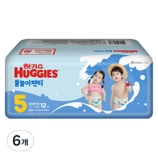 하기스 물놀이팬티 특대형 아동용 12p, 5단계, 72매