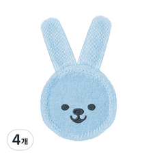 [쿠팡수입] MAM Oral Care Rabbit 아기 신생아 멸균 이앓이 구강티슈 블루, 4개, 39g