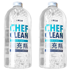 CHEF CLEAN 淨毒五郎 蔬果清潔劑補充罐, ECOCERT認證, 植物性原料, 食品洗劑等級, 奶瓶可用, 醫師推薦, 蔬果清潔首選, 1L, 2瓶