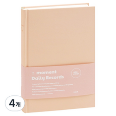 Momodi Moment Record Made彩色筆記本, 4個, 陽光桃