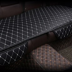 킨톤 3인용 가죽퀄팅 차량용 뒷좌석 방석, 화이트, 1개