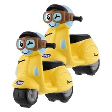 Chicco 智高迷你偉士牌迴力摩托車-黃，適用年齡2-6歲, 黃色, 2個