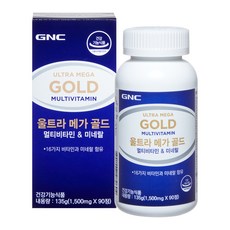 GNC 울트라메가골드 멀티비타민&미네랄, 1개, 90정