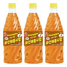 오쉐프 파인애플시럽, 1kg, 3개