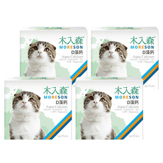 MORESON 木入森 貓咪D藻鈣, 含維生素D3 K2, CPP+Magnesium, 1g x 30包/盒, 照顧骨骼牙齒發展, 起司風味, 4盒
