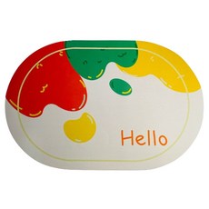 Goods Tix 浴室吸水防滑矽藻土地墊, 淺褐色, 1個