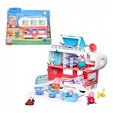 Peppa Pig 粉紅豬小妹 豪華露營車遊戲組, 多層RV場景, 旅行冒險, 激發想像力, 1組, 粉紅