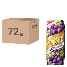 波蜜 一日水果 100% 葡萄綜合果汁, 250ml, 72瓶