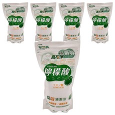 真柑淨 檸檬酸補充包400g*5包,食品級檸檬酸,水垢清潔,除臭抗菌,環保清潔劑, 400g
