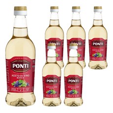 폰티 화이트 와인식초, 500ml, 6개 화이트와인, 500ml, 6개