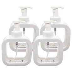 Core Trade 透明方形大容量分配器 氣泡型 500ml, 4個, 白色