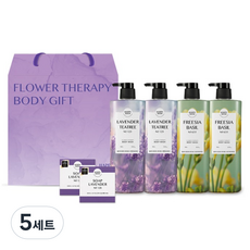 해피바스 플라워테라피 바디 3종 x 2p 선물세트 + 쇼핑백, 5세트
