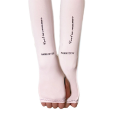 NAMATETSU 生鐵 女款手掌無顆粒設計防曬冰涼袖套, UPF 50+, COOL, Soft, Dry & Breathable, 總長53cm 上圍17cm 下圍14cm, 粉色, 1雙