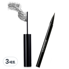 MACQUEEN 防水筆眼線筆 NO1 深黑 + 緊身 Poten 顏色, 3組, 瘦Poten項圈6.5g