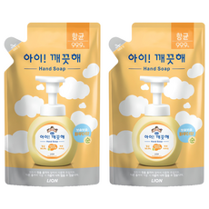 LION 獅王 趣淨 洗手慕斯補充包 痱子粉香, 200ml, 2包