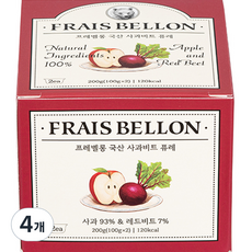 프레벨롱 과일 퓨레 100g x 2p, 혼합맛(사과/비트), 4개