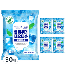 탐사 쿨 파우더 데오드란트 티슈 15매, 81g, 30개