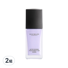 MAYCREATE 水感透亮隔離霜, 妝前打底, 亮膚保濕, 均勻修色, 紫色, 2組