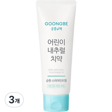 궁중비책 어린이 내추럴 치약 스피아민트향, 80g, 3개