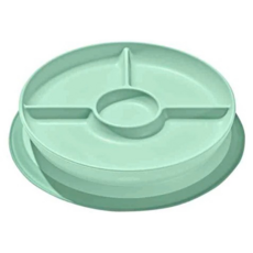 OXO tot 好吸力分隔餐盤, 薄荷綠, 1個