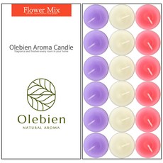 Olebien 香氛茶燈蠟燭 14g, 花混合, 18件