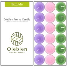 Olebien 香氛茶燈蠟燭 14g, 混合草本, 18個