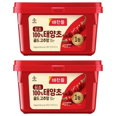 해찬들 태양초 골드 고추장, 2개, 2kg