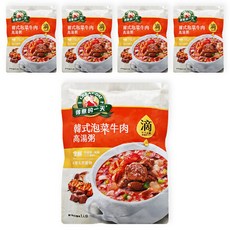 得意的一天 滴雞精高湯粥韓式泡菜牛肉 320g,5包