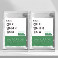 Dr.Blank 狗狗綜合護理散步濕紙巾 補充包, 2個, 100入