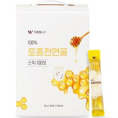 푸름웰니스 100% 국내산 토종 천연 아카시아 꿀스틱 100p, 1000g, 1박스