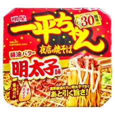 明星食品 一平 夜店炒麵 醬油奶油明太子風味, 1入