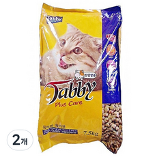 토퍼 테비 플러스케어 고양이 사료, 7.5kg, 2개