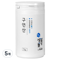 크리오 생활물가 구연산 다목적 세정제, 1kg, 5개